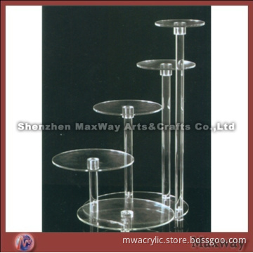 Clear Round Foldong Finely Designed Lucite Cupcake Stand Rack